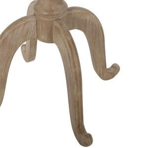 French Country Accent Table With Spider Leg Design - Natural / White