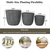 U_STYLE Lightweight MGO Planter Set of 3