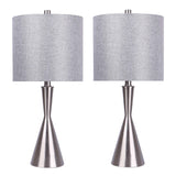 Gemma 23" Contemporary Metal Table Lamp Set of 2