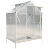 Polycarbonate house, Heavy Duty Outdoor Aluminum Walk-In House Kit With Rain Gutter, Vent And Door For Backyard Garden