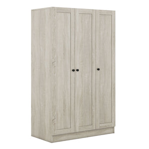 3 Door Shutter Wardrobe With Shelves