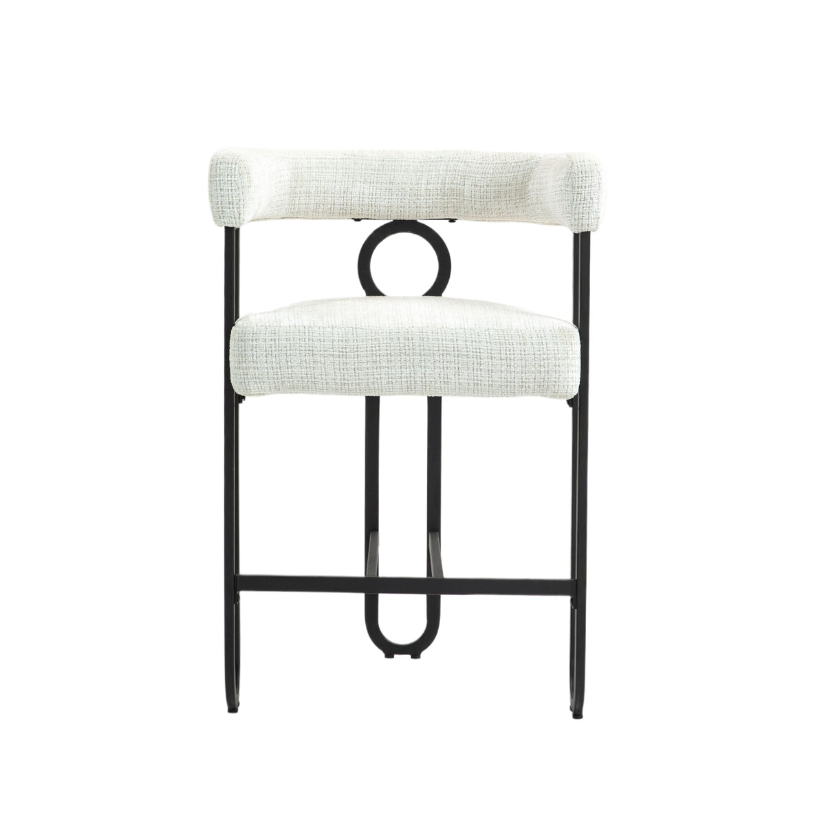 Household bar stools set of 2, modern upholstered with back