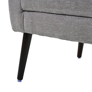Modern Accent Chair, Arm Chairs For Living Room, Upholstered Mordern Armchair, Comfy Soft Padded Lounge Chair In Small Space, Bedroom, With Pillow, Solid Wood Leg