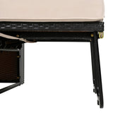 Bethany Two-Person Outdoor Rattan Daybed with Adjustable Canopy and Hidden Storage