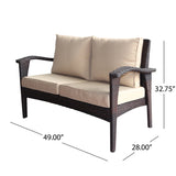 The Superior Comfort All-Weather Wicker Loveseat by Christopher Knight Home