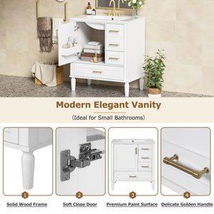 Traditional Bathroom Vanity Set With Soft Close Doors