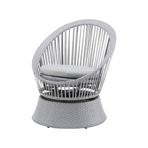 Modern Swivel Wicker Lounge Chair With Round Design