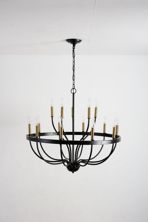 18-Light Industrial Iron Candle Chandelier