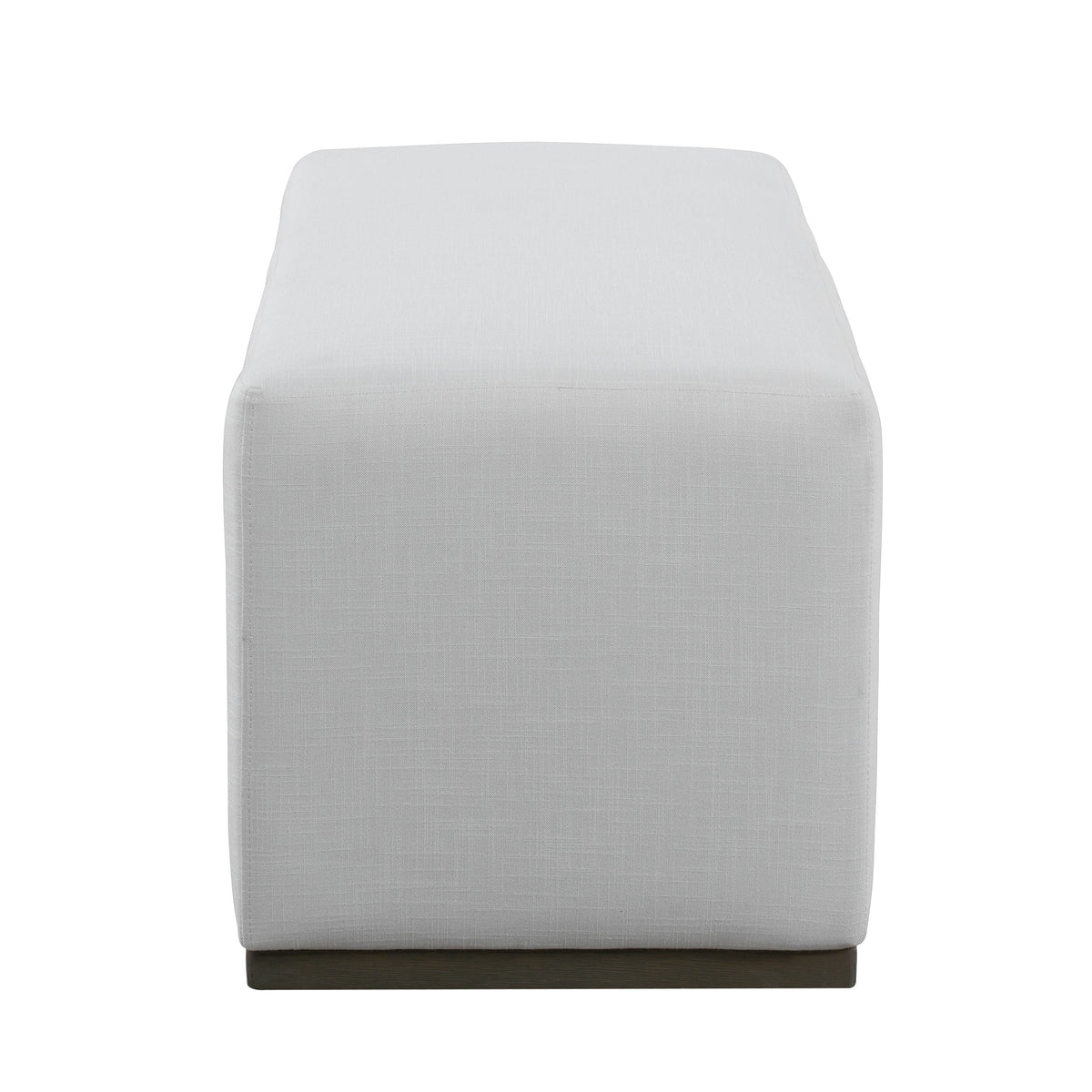 Simple and Elegant Footstool Bench with Soft Fabric Upholstery - Bedroom & Living Room
