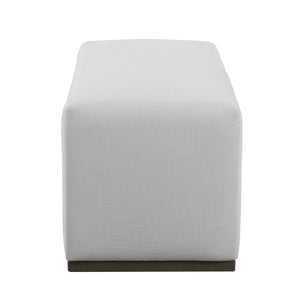 Simple and Elegant Footstool Bench with Soft Fabric Upholstery - Bedroom & Living Room