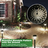 10-Pack Solar Pathway Lights – Bright White LED, Auto On/Off, Mandala Pattern Moktan Sabai