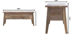 Lid Up Storage Bench - Oak