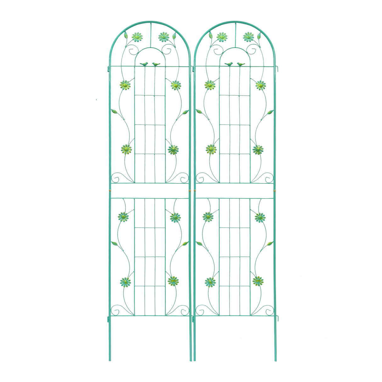 4 Pack Metal Garden Trellis 86.7'' x 19.7'' Rustproof Trellis for Climbing Plants