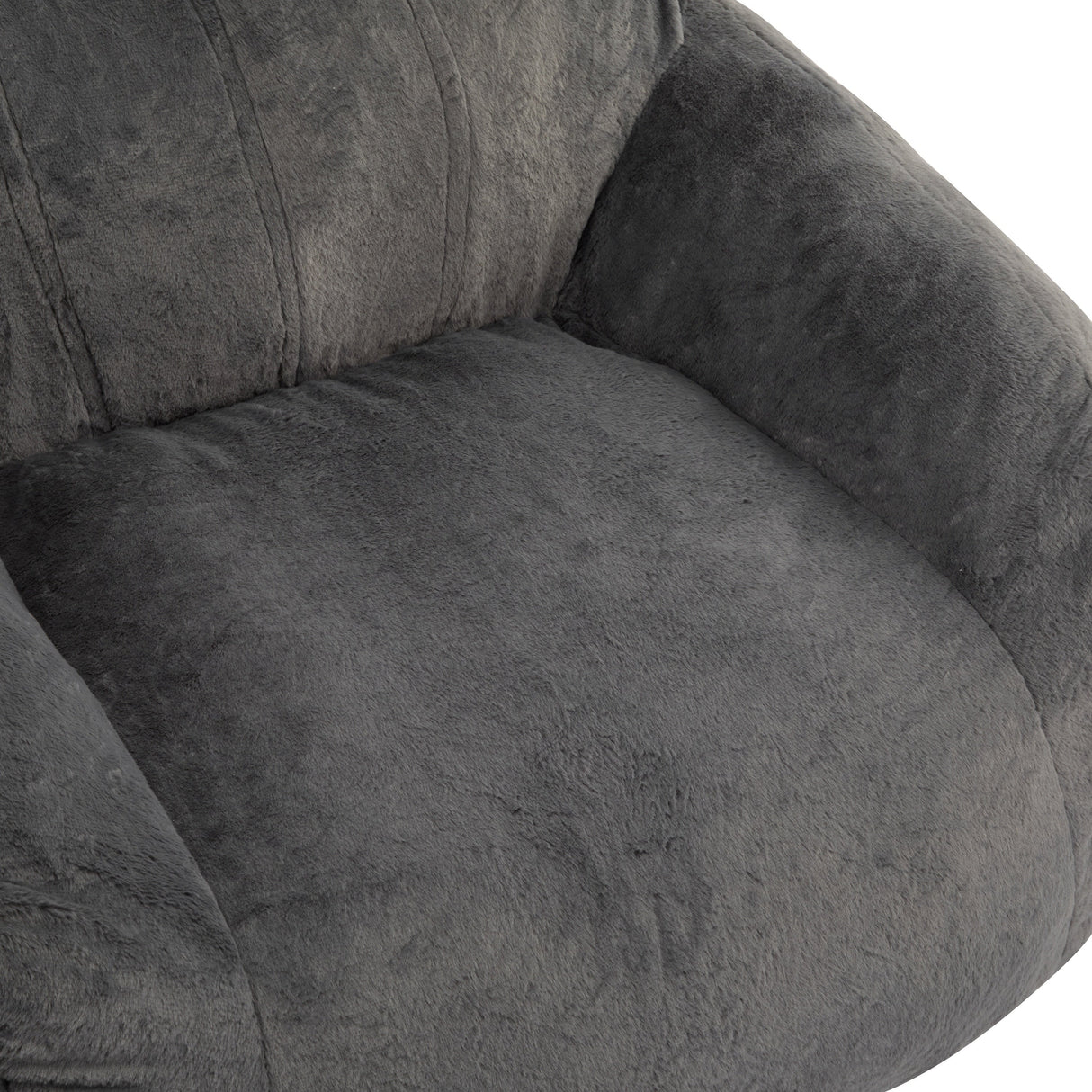 Sezze Indoor Bean Bag Chair with Gray Faux Fur
