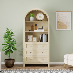 Arched Kitchen Pantry Modern Farmhouse Wood Kitchen Storage Cabinet