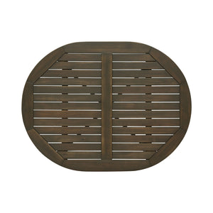 Outdoor Acacia Wood Bar Table With Slat Top