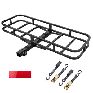 Heavy Duty Alloy Steel Cargo Basket with 500 lbs Load Capacity - Black