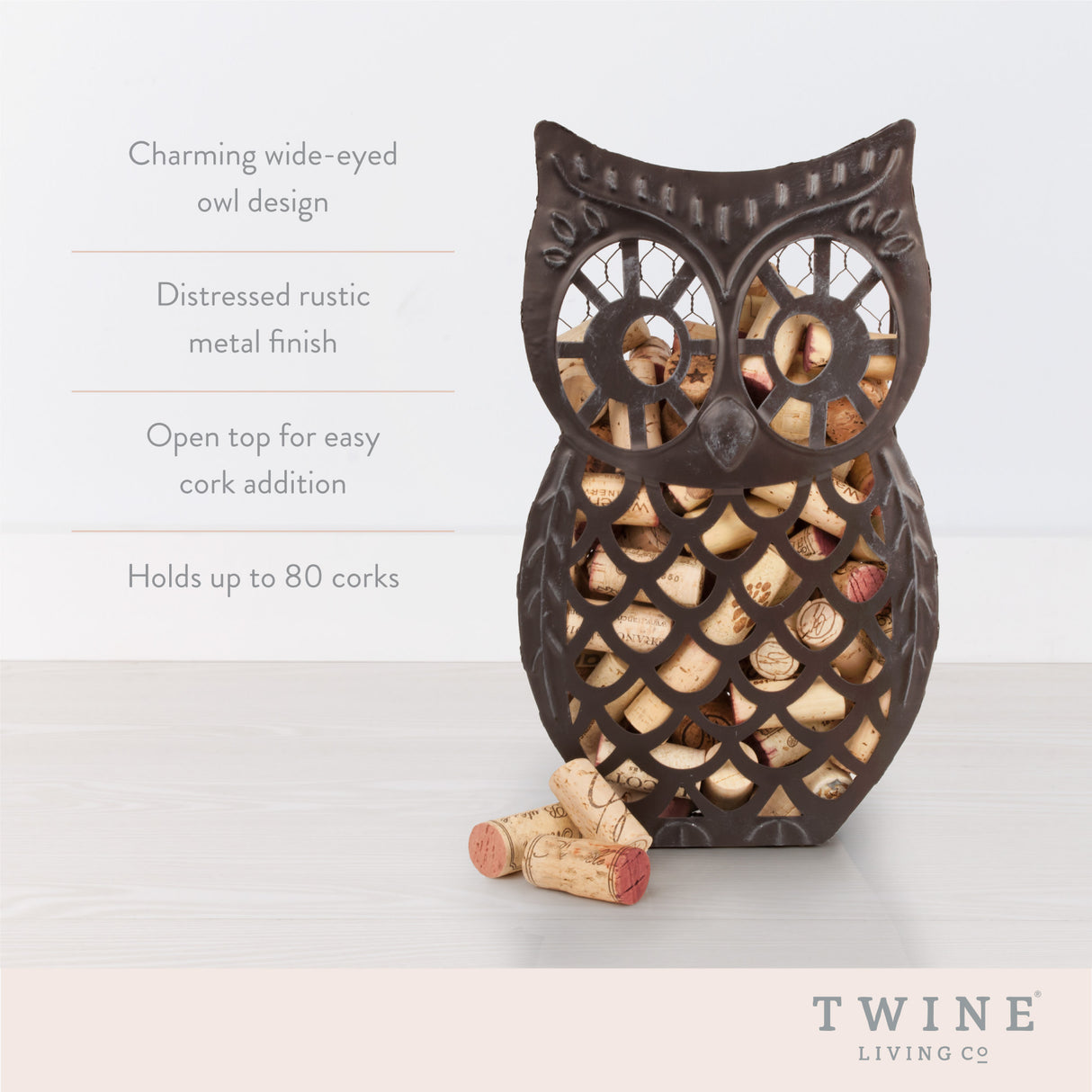Wise owl cork collector by twine®