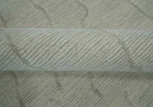 Earthy Neutral Custom Made Hand Tufted Multi Size Woolen Modern Ivory and Beige Area Rug