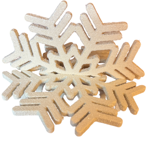 Sparkling Wood Snowflakes Medium
