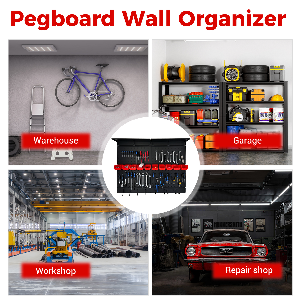 Pegboard Wall Organizer