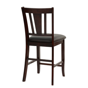 7 Piece Counter Height Dining Set With Butterfly Leaf Table And Chairs - Brown / Espresso