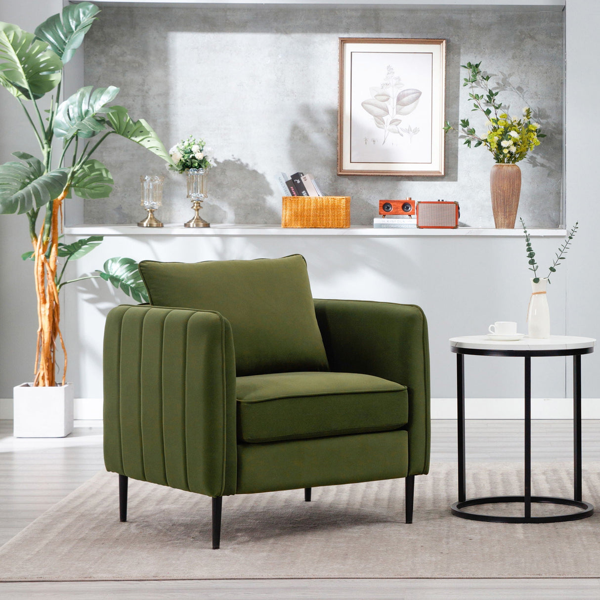 Accent Chair With Pillow For Living Room