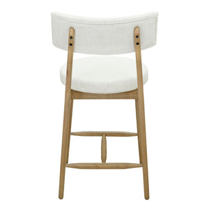 Mid Century Modern Counter Stools, Fabric Upholstered Chairs