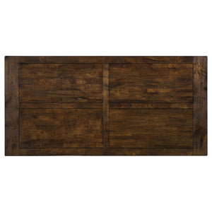 Guster Rustic Golden Brown Rectangular Dining Table