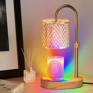 Candle Warmer Lamp with Timer – Dimmable Height Adjustable Wax Melter for Jar