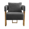 Modern Decorative Chair Teddy Fleece Upholstered And Metal Foot