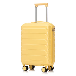 14'/20' 2-Piece ABS Spinner Wheel Luggage Set with Combination Lock