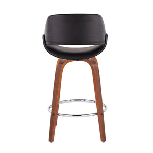 Mid-Century Modern Fixed-Height Counter Stool
