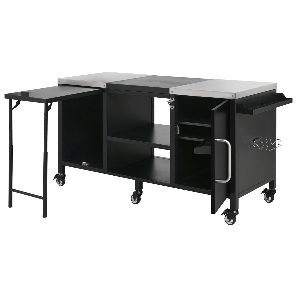 K&K 72.4' Large Grill Table for Big Green Egg