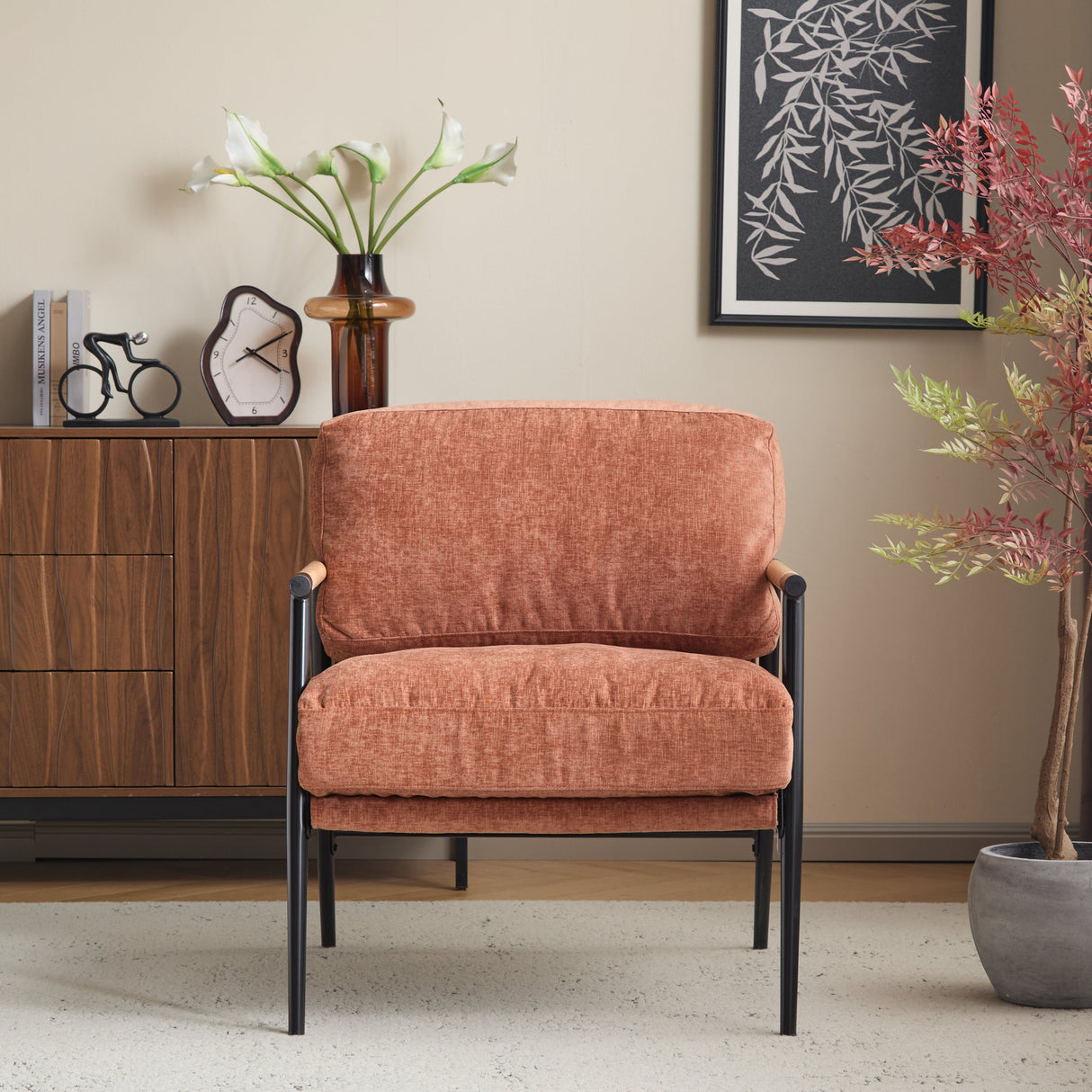Portwyn Modern Accent Chair with Plush Cushions