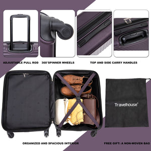20" Carry On Lightweight Hardside Luggage with Spinner Wheels