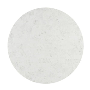 Kala - Round Dining Table With Marble Top - Natural Marble Top & Oak