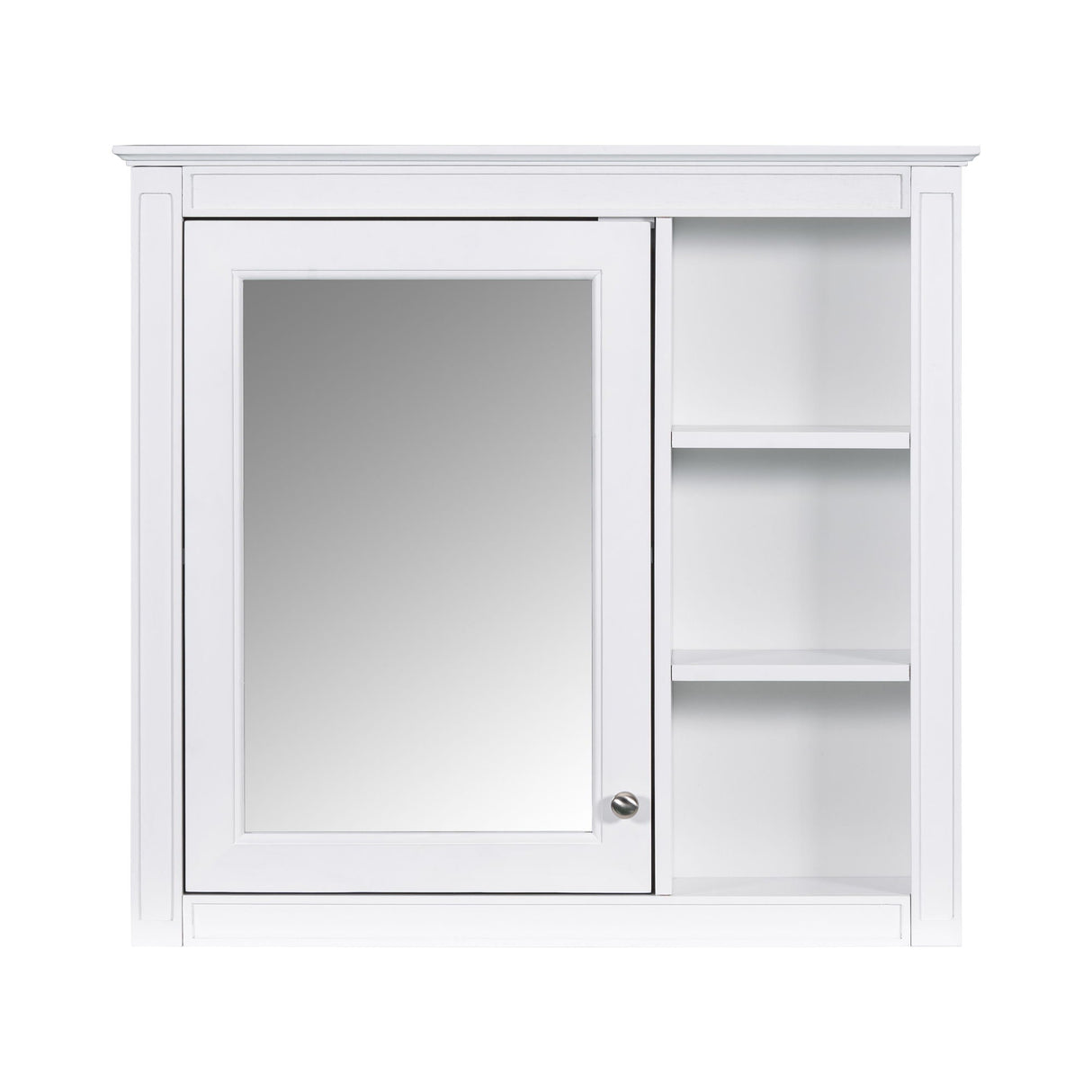 Bathroom Vanity With Top Sink, Storage Cabinet With 2 Drawers And Tip Out Drawer, Freestanding Set With Mirror Cabinet
