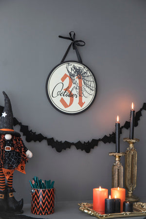 Set of 2, 12x12" Halloween Circle Sign