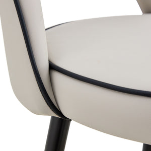 Modern Upholstered 360° Rotatable Bar Chair With Metal Legs For Dining Room (Set of 2)