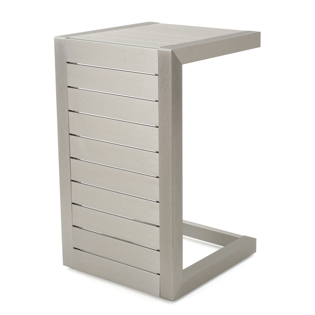 Aluminum Outdoor C-Shaped Side Table for Patio