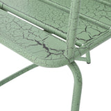 Santa Monica Bistro Set Modern Outdoor Dining Green Iron 3-Piece