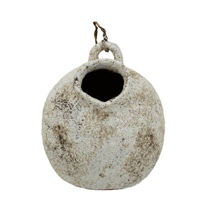 9.8x8.3x10.3" Hand-Pulled Decorative Ceramic Jug with Worn Finish