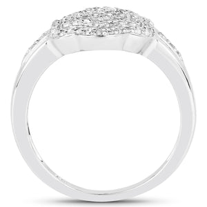 14K Yellow Gold Plated 0.29 Carat Genuine White Diamond .925 Sterling Silver Ring