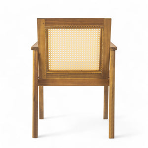 Preston - Outdoor Dining Chair With Cushion (Set of 2) - Teak / Beige