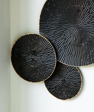 Rhetlen - Wall Decor - Black / Gold Finish