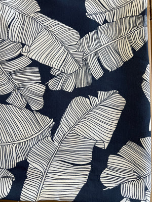 2 Pack Outdoor Throw Pillows, Waterproof & Fade-Resistant (18x18 Inch, Blue Leaf)