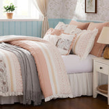 9 Piece Cotton Percale Comforter Set Blush