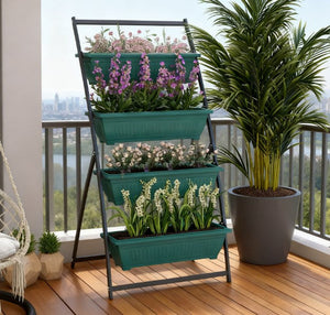 4-Tier Vertical Raised Garden Planter with 4 Boxes