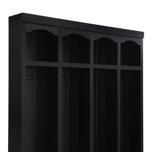 Entryway Hall Tree With Bench, 4 Hooks & Open Storage Space